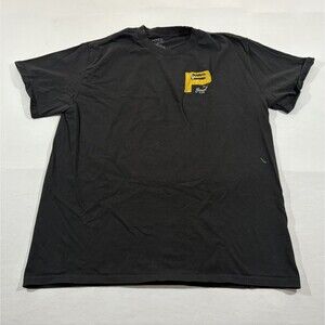 Peanuts Snoopy Social Club Black Graphic Print Short Sleeve Crew Tee T-shirt L